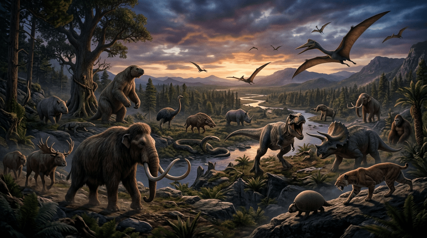 已灭绝巨型动物 Top 15 排行榜