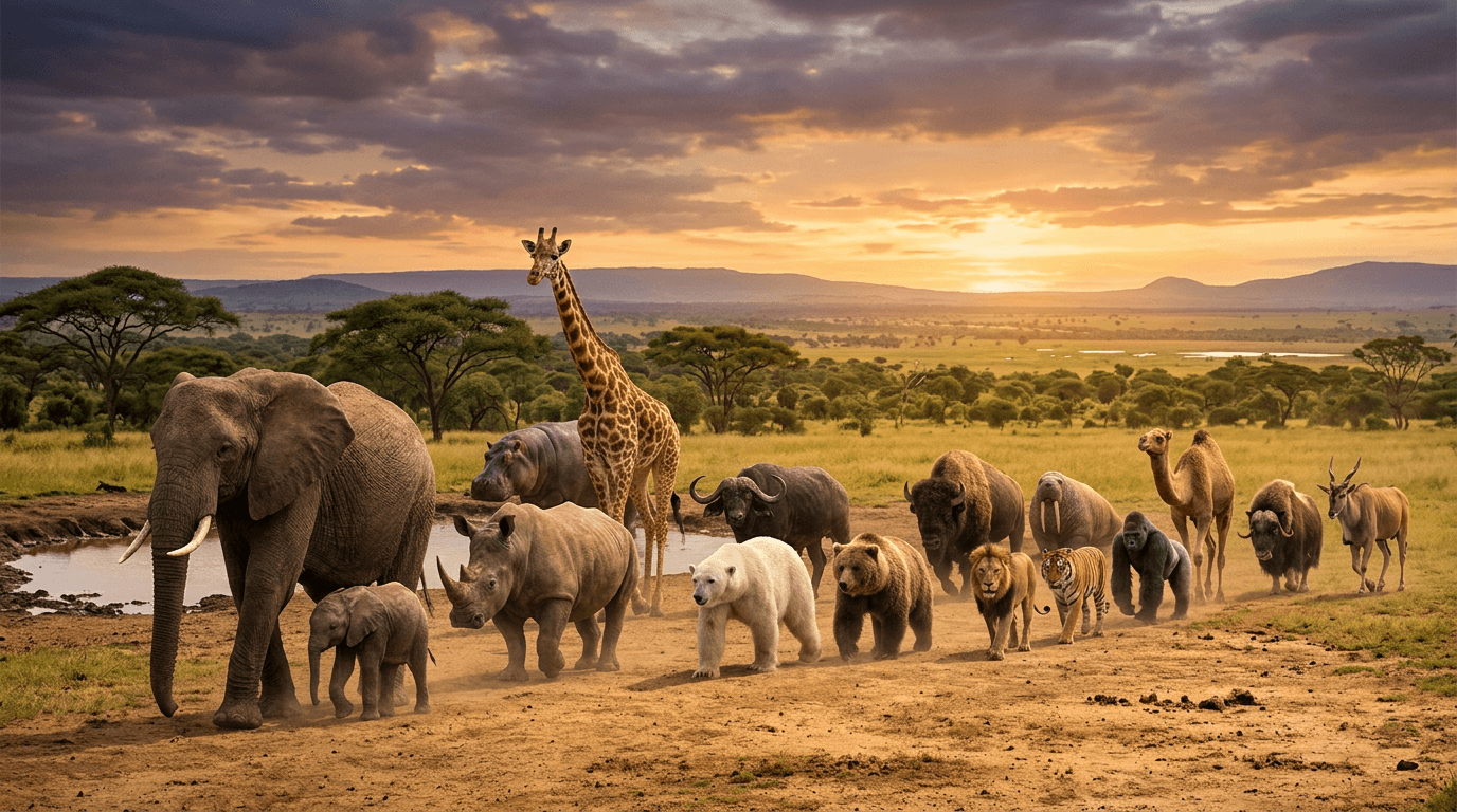 陆地上最大的动物 Top 15