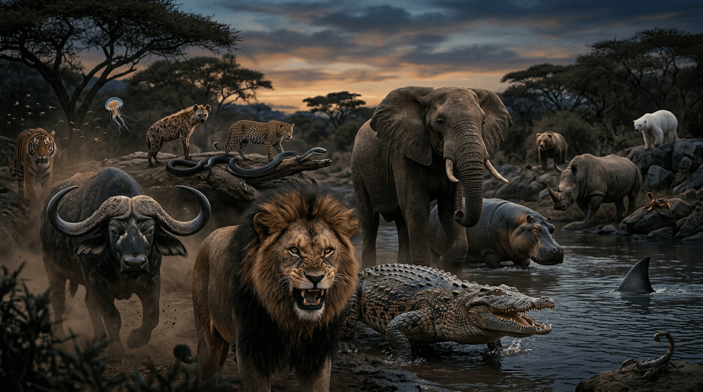 最危险动物 Top 15