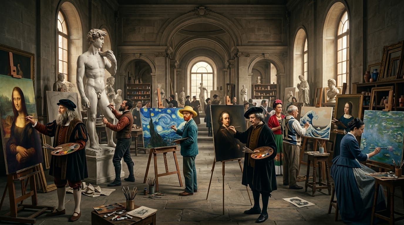 人类史上最伟大艺术家 Top 15