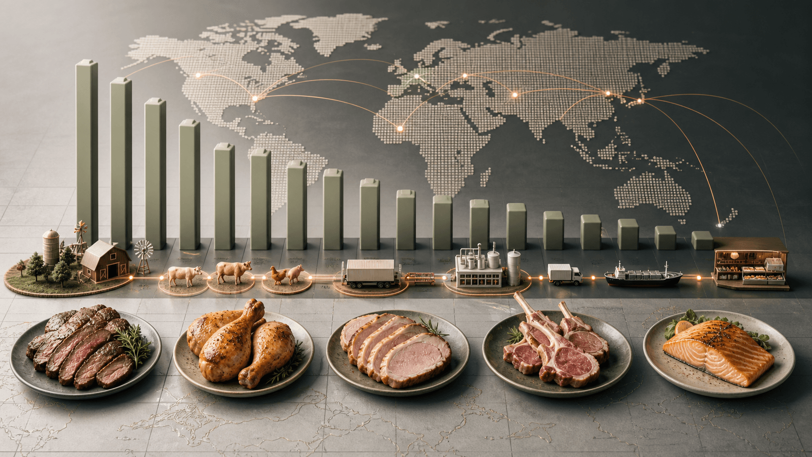 Top 10 Countries and Territories by Meat Supply per Capita